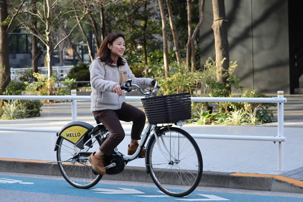 電動アシスト自転車を使用します
