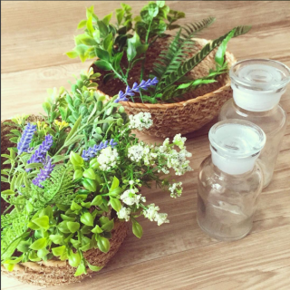 なにを入れても雰囲気が出る、ガマバスケット。　★メディカルボトル　“１００円で暮らしは楽しくなる。“