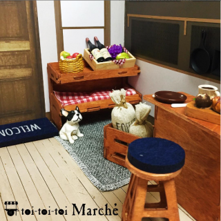 ホンモノみたいなミニチュアカフェ。　★ウッドクラフト　“１００円で暮らしは楽しくなる。“