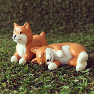 ちゃんとまってる子。いつもねちゃう子。　★ガーデンマスコット　“１００円で暮らしは楽しくなる。“