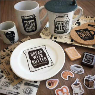 おうちカフェで、ほっこりまったり。★カフェ柄、マグカップＬ　“１００円で暮らしは楽しくなる。“