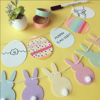 イースターの準備をしよう♡ 　#たまごガーランド　“１００円で暮らしは楽しくなる。“