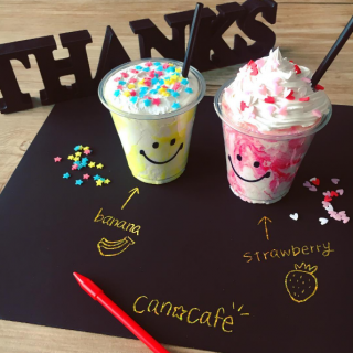 本物みたいな手作りドリンクでおうちカフェ！　#100均 #雑貨 #cafe #mycafe #ハンドメイド #ハート #スター #ホイップ #banana　“１００円で暮らしは楽しくなる。“