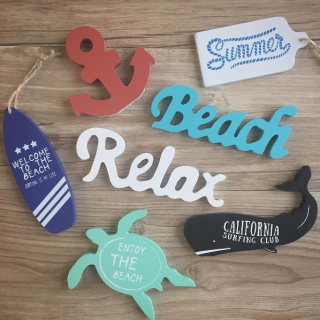 さりげない小物で常夏気分♪　#100均 #雑貨 #夏 #summer #beach #ocean #インテリア　“１００円で暮らしは楽しくなる。“