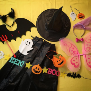 今年のハロウィンは何の仮装にしようかな？　#100均#雑貨#Halloween #ハロウィン #おばけ #パンプキン#trickortreat #仮装　“１００円で暮らしは楽しくなる。“