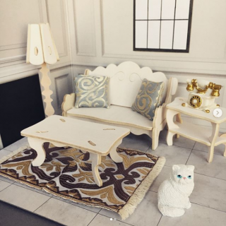 お姫様気分になっちゃおう。　#100均 #雑貨 #ウッドクラフト #プリンセス #人形遊び #フィギュア #ミニチュア #遊び #インテリア　“１００円で暮らしは楽しくなる。“