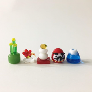 ついつい揃えたくなる、お正月モチーフのちいさなちいさなインテリア。　#ミニチュア #ガラス #インテリア #ゼリーキャンドルパーツ #正月　“１００円で暮らしは楽しくなる。“