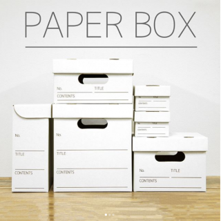 シンプル収納で、お部屋スッキリ。　#100均 #100円ショップ#雑貨 #収納 #シンプルライフ #シンプル #ペーパーボックス #モノトーン #反対側は無地　“１００円で暮らしは楽しくなる。“