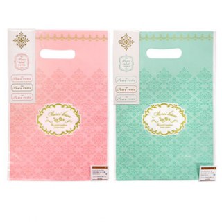 ハンディバッグＭクラシカル　シール付 上品で装飾的な柄。　ギフトのお配りに便利です。シール付。　“１００円で暮らしは楽しくなる。“