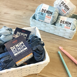 あたたかくなってきたので、さわやかなハンドメイドアイテム、作りませんか？　#100均 #100円ショップ #雑貨#ハンドメイド #デニム #毛糸 #手芸　“１００円で暮らしは楽しくなる。“