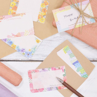 明るく華やかなお手紙で気持ちを伝えよう　#100均 #100円ショップ #雑貨 #手紙 #てがみ #レター #letter　“１００円で暮らしは楽しくなる。“