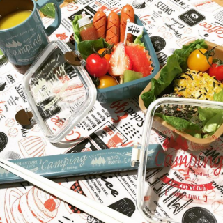 晴れた日はお弁当持ってピクニック！　#100均 #100円ショップ #雑貨 #お弁当 #ピクニック #キャンプ #晴れ　“１００円で暮らしは楽しくなる。“