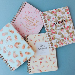 思わず表紙を見せたくなる、夏デザインのリングノート　#100均 #100円ショップ #雑貨　“１００円で暮らしは楽しくなる。“