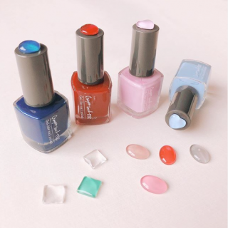 塗るだけ簡単。 自分で作るカラーチャート。　#100均 #100円ショップ #雑貨 #mycando #ネイル #ディスプレイ #コレクション #ガラス製 #カラーチャート #カラーサンプル #ネイルエナメル　“１００円で暮らしは楽しくなる。“