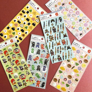 ほっこり癒しの和モチーフシール　“１００円で暮らしは楽しくなる。“