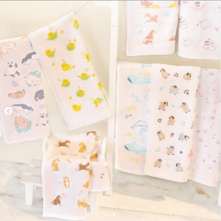 夏に向けて、さらっとやわらかなパイルガーゼタオル。　“１００円で暮らしは楽しくなる。“