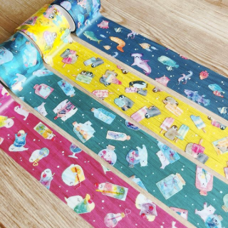 夏らしいモチーフのイラストがウキウキさせる♪　“１００円で暮らしは楽しくなる。“