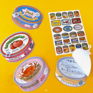 書けたり、貼れたりする缶詰はいかがですか？　“１００円で暮らしは楽しくなる。“