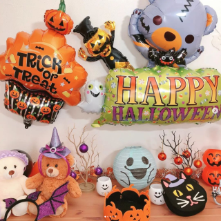 お部屋をハロウィン仕様に飾り付け♪　“１００円で暮らしは楽しくなる“