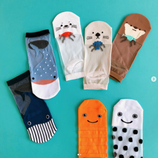 毎年人気シースルー靴下！ 海のいきもの＆陸のいきものデザインがキュン♡　“１００円で暮らしは楽しくなる“