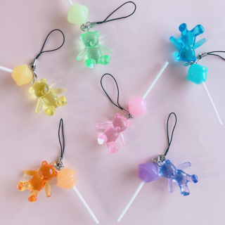 キラキラ☆ポップカラーなストラップ♪あなたは何色にする？　“１００円で暮らしは楽しくなる“