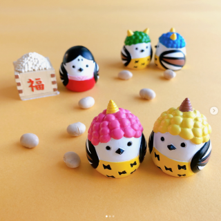 今年の節分は２月３日。 お部屋の飾りや、足元のワンポイントに♪　“１００円で暮らしは楽しくなる“