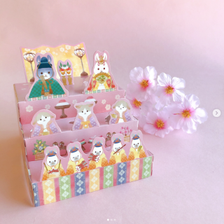 あっという間に飾れちゃうひな祭り♪　“１００円で暮らしは楽しくなる“