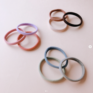 バリエーション豊富なジャージー素材のヘアゴム♪　“１００円で暮らしは楽しくなる“