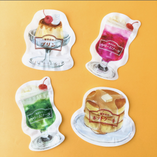 喫茶店をイメージしたジップバッグです。　“１００円で暮らしは楽しくなる“