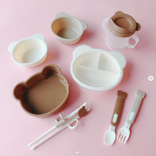 くまさんと一緒にごはんの練習をはじめましょう♪　“１００円で暮らしは楽しくなる“