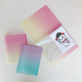 大切な思い出の保管に✨📷 透明感のあるクリアカラーがかわいいグラデーションデザイン。　“１００円で暮らしは楽しくなる“