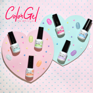 ポップなシアーカラーにときめくジェルネイル♪　“１００円で暮らしは楽しくなる“