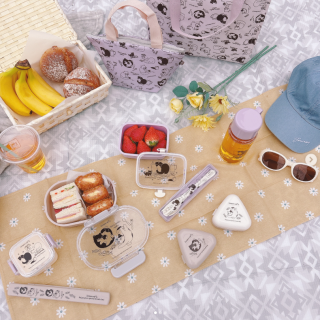 自由きままな猫がデザインされた行楽グッズ🐈 ピクニックなどのお出掛けや、普段のランチタイムにもおすすめ♪♪　“１００円で暮らしは楽しくなる“