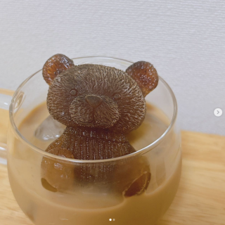 コーヒーや紅茶でくまちゃん氷を作って、おうちでカフェ気分🧸飲み物も薄まらずに楽しめます♪　“１００円で暮らしは楽しくなる“