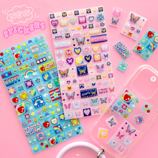 懐かしいけど新しい、タイル風シール♪ キラキラのラメ入り✨　“１００円で暮らしは楽しくなる“