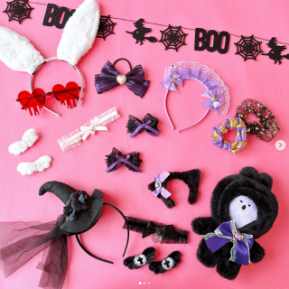 🎃Happy Halloween🎃 魔女や黒猫、カボチャなどハロウィンにオススメな仮装アイテム。 ゴシックなチョーカーやヘアピン、シュシュなどのアクセサリーも♪　“１００円で暮らしは楽しくなる“