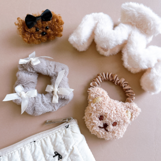 ふわふわもこもこがキュートなヘアアクセサリー♡　“１００円で暮らしは楽しくなる“