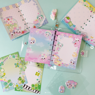 かわいい動物やクローバーデザインが懐かしいシール帳♪ シールの交換やコレクションにおすすめ🐰🍀　“１００円で暮らしは楽しくなる“