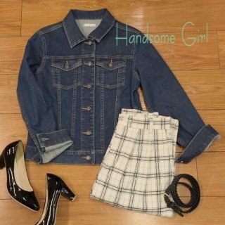 きれいめシルエットのGジャンはテーパードパンツを合わせてハンサムスタイルに♪