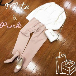 イベントが多いこの時期におすすめなコーデ❤ 白とピンクでガーリー&パンツスタイルだから着やすさも◎