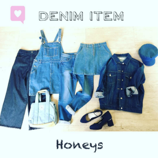 春コーデはまずデニムから♡ ハニーズではデニム素材の色んなアイテムが揃います！