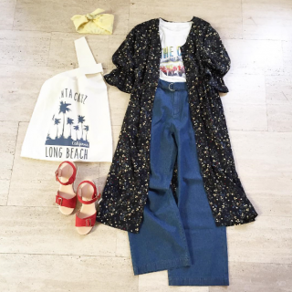 梅雨寒な日の羽織もの…　今年はガウンがオススメ。　お天気が悪くてもかわいいコーデで気分を上げてお出かけ！