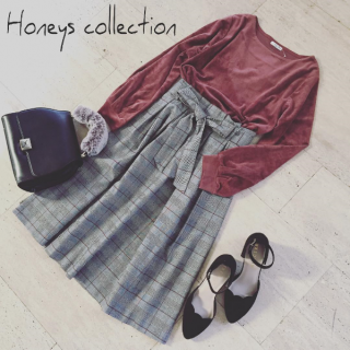 トレンドのチェックを使ってオフィスOKなスカートスタイル♡