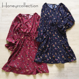 ウエストレースアップ、袖コンシャスなワンピースは一枚でコーデの主役♡