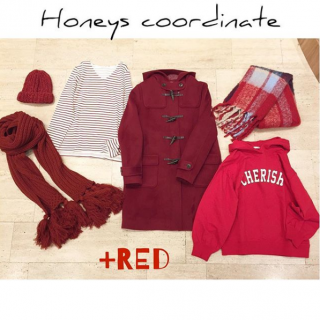 コーデに鮮度を加えてくれる『アカ』アイテム大集合！　今年人気のチノボトムや定番デニム、モノトーンコーデに相性抜群♡