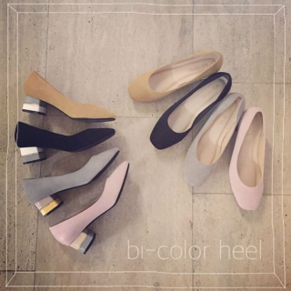 配色ヒールがかわいいパンプスはプチプラなので、多色買いもオススメ♡