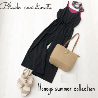 夏くろがなんかおしゃれ♡ブドウみたいなジューシーな色と組み合わせてかわいく！ 　※首元に合わせたスカーフはBagについてくるスカーフです。