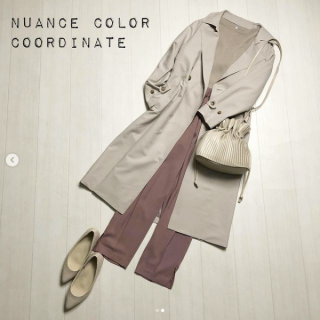 ゆるさとふんわりした色使いがポイントの新作コーデ。中はおうちで過ごすのにもぴったりなリラックススタイル。 ピンクやベージュのニュアンスカラーを重ねるとおしゃれ見え◎