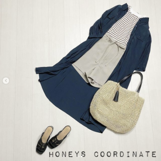 ワンピースとしても羽織物としても着回ししやすいシャツワンピがオススメ！ Tシャツとショートパンツのワンツーコーデにシャツワンピースを合わせるだけで大人夏コーデの完成！