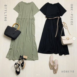 ウエスト部分がギャザー切り替えになっているTシャツワンピース UVカット・吸水速乾・接触冷感とこれからの季節にうれしい機能素材に加え、高身長さんでも1枚で着られるうれしい丈感♪ 低身長さんにはベルト合わせがおすすめ！ウエスト部分をブラウジングすることでお好みの丈感で着られます リラックスタイムからちょっとそこまでのワンマイルにも◎